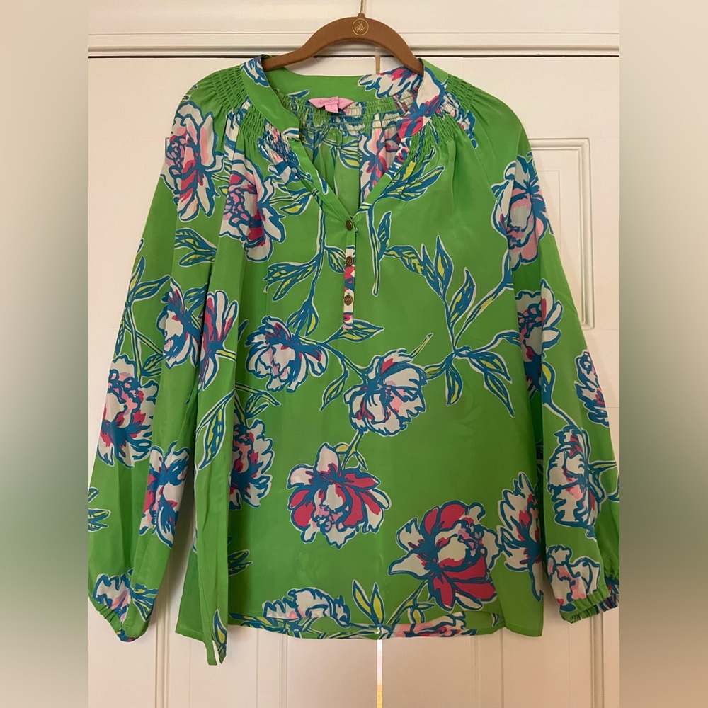 Lilly Pulitzer Silk Elsa Blouse - size S